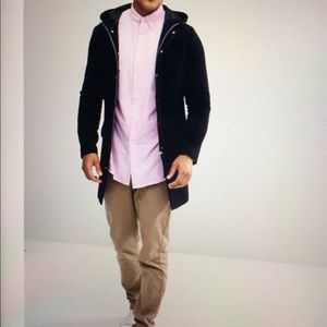 Lauren Ralph Lauren pink and white striped shirt.